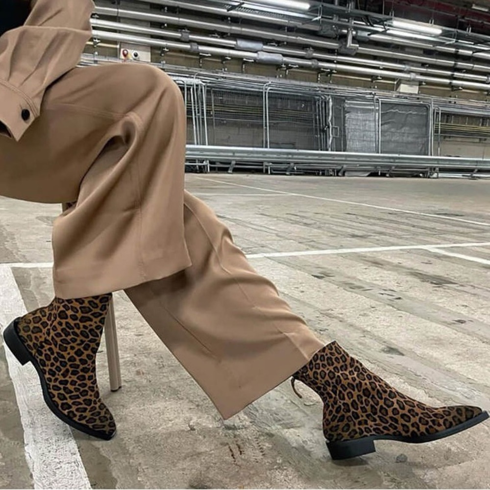 The Kooples Leopard Print Leather Ankle Booties - NWT!